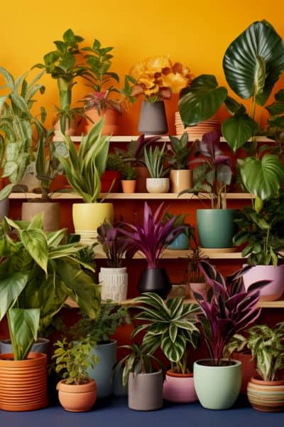 colorful houseplants