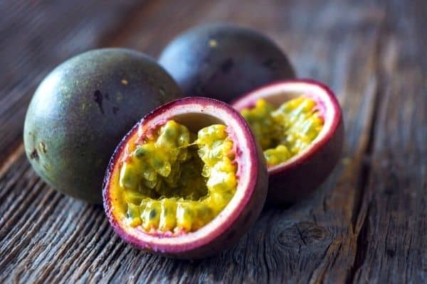 purple passion fruits