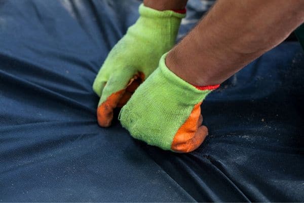 cutting weed mat