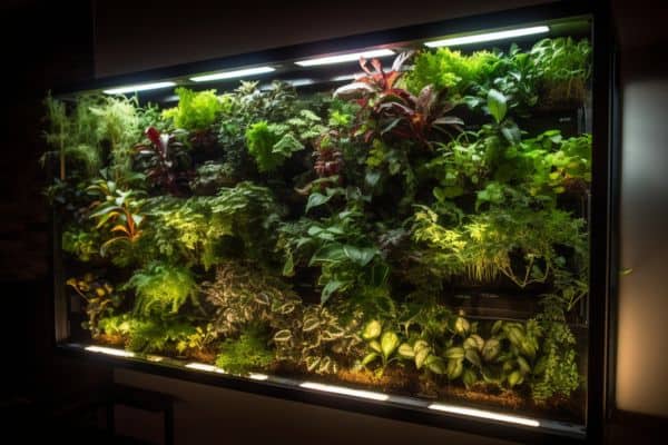 vertical garden lighting