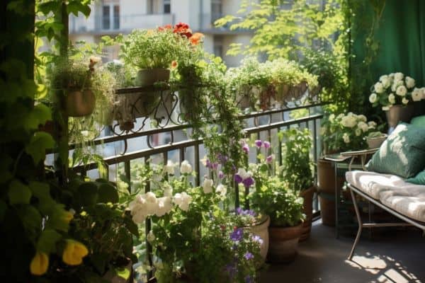 plants on shady balcony