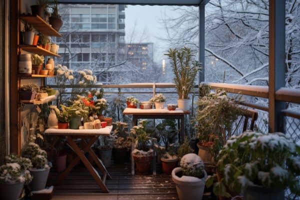 overwintering balcony garden