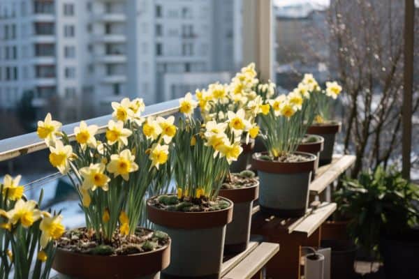 daffodils in winter