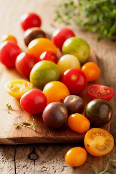 small colorful tomatoes