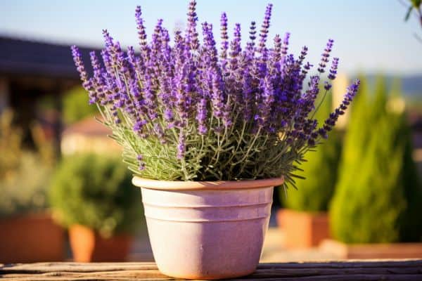 lavender in a pot