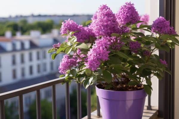 lilac balcony plant
